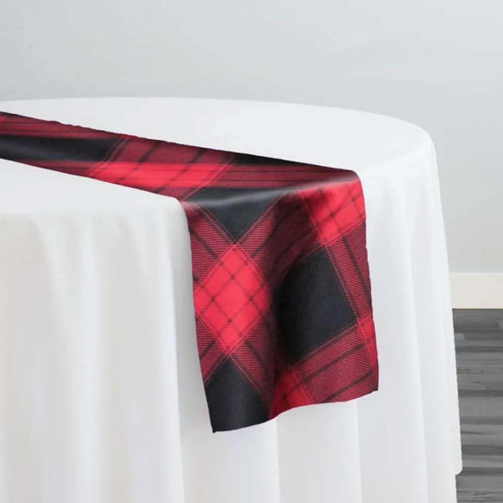 Plaid (Poly Print) Table Runner in Buffalo Plaid