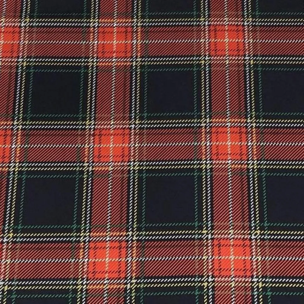 Plaid (Poly Print) Table Runner in Red and Green