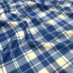 Plaid (Poly Print) Table Runner in Harbor Blue