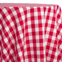 Polyester Checker (Gingham) Table Linen in Fuchsia