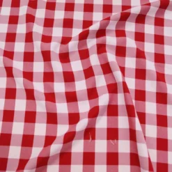 Polyester Checker (Gingham) Table Linen in Red