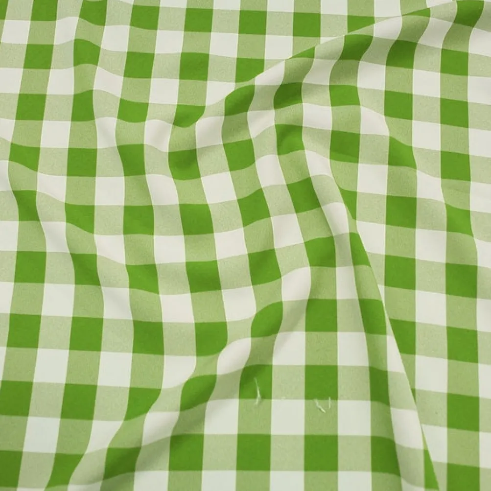 Polyester Checker (Gingham) Table Runner in Lime