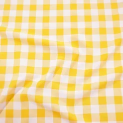 Polyester Checker (Gingham) Table Linen in Dark Yellow