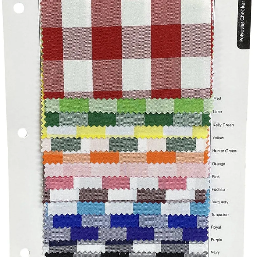 Polyester Checker (Gingham) Table Linen in Royal
