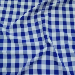 Polyester Checker (Gingham) Table Linen in Royal