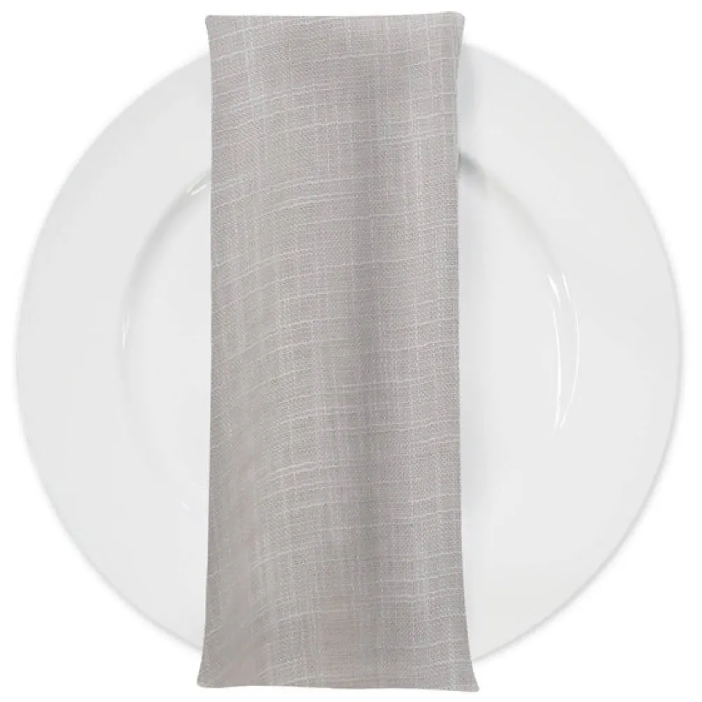Poly Slub Linen Table Napkin in Ivory
