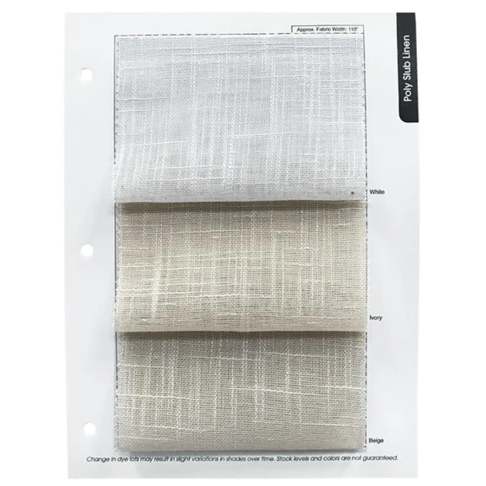 Poly Slub Table Linen in Ivory