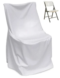 Poplin Lifetime (Square Top) Plastic Folding Chair Cover - Basic Quality