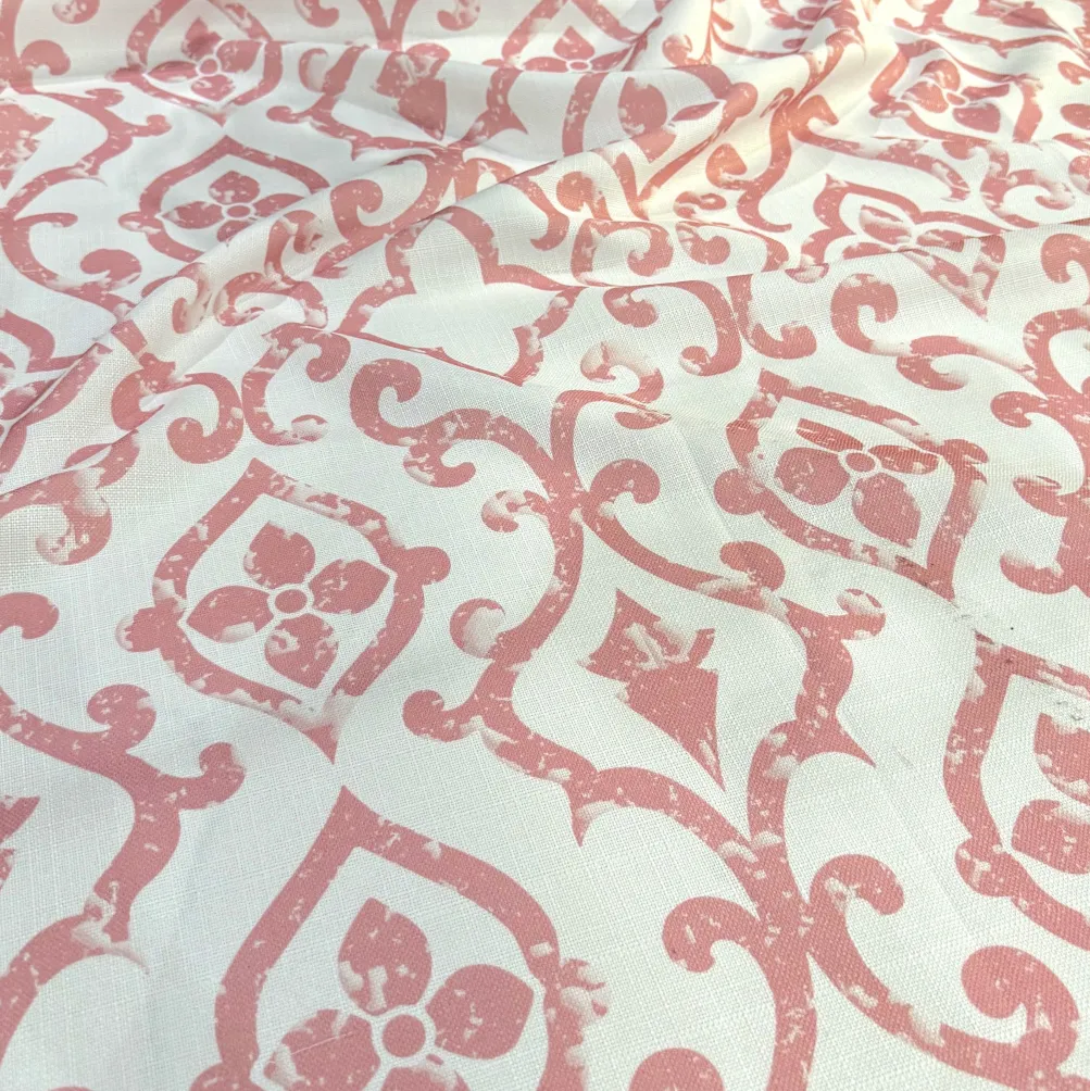 Portofino (Slub Print) Table Linen in Dusty Rose