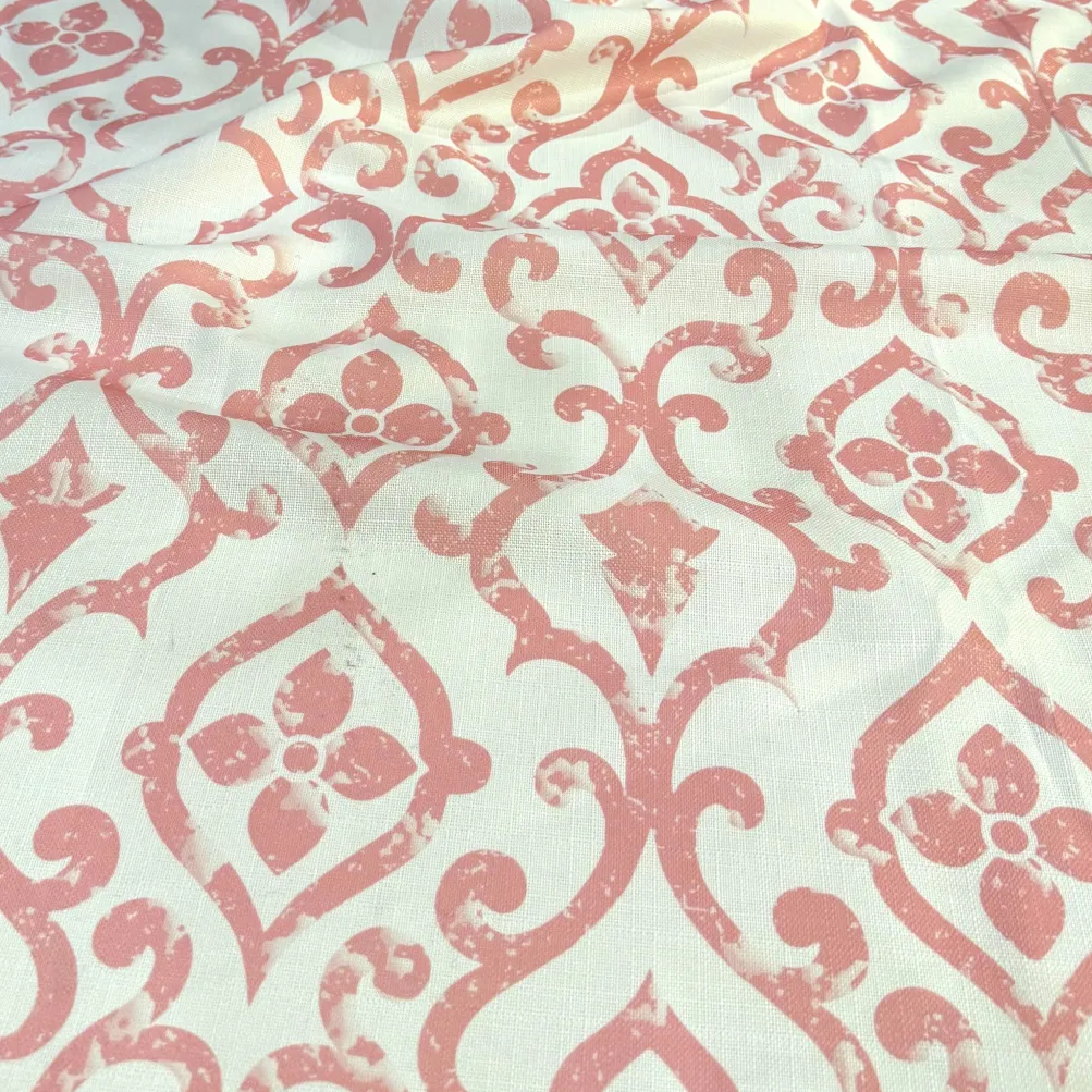 Portofino (Slub Print) Table Linen in Dusty Rose