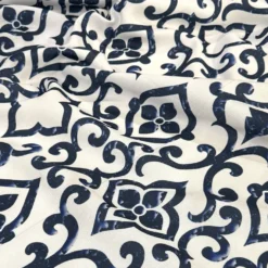 Portofino (Slub Print) Table Linen in Navy