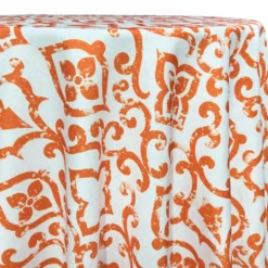 Portofino (Slub Print) Table Linen in Orange