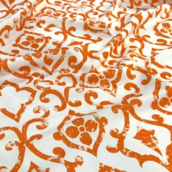 Portofino (Slub Print) Table Linen in Orange