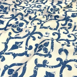 Portofino (Slub Print) Table Linen in Royal