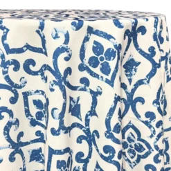 Portofino (Slub Print) Table Linen in Royal