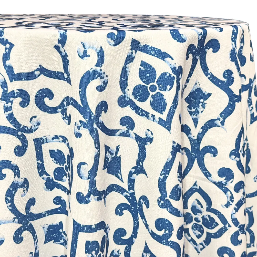 Portofino (Slub Print) Table Linen in Royal