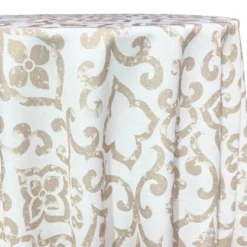 Portofino (Slub Print) Table Linen in Taupe