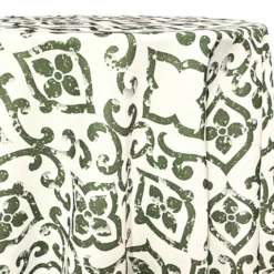Portofino (Slub Print) Table Linen in Willow Green