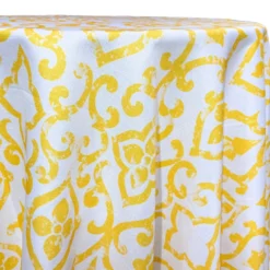 Portofino (Slub Print) Table Linen in Yellow