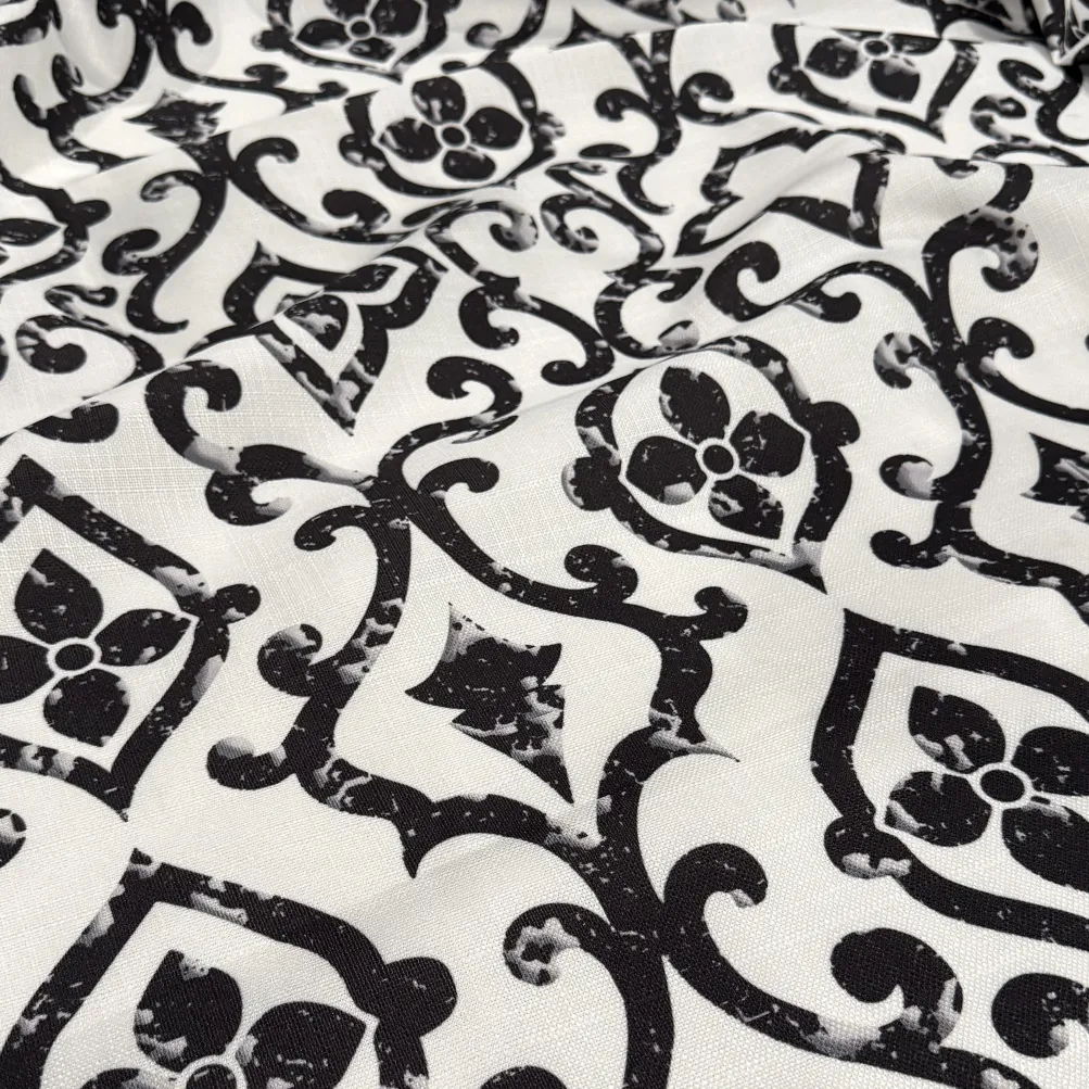 Portofino (Slub Print) Table Napkin in Black