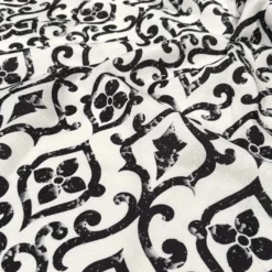 Portofino (Slub Print) Table Napkin in Black