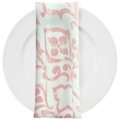 Portofino (Slub Print) Table Napkin in Dusty Rose