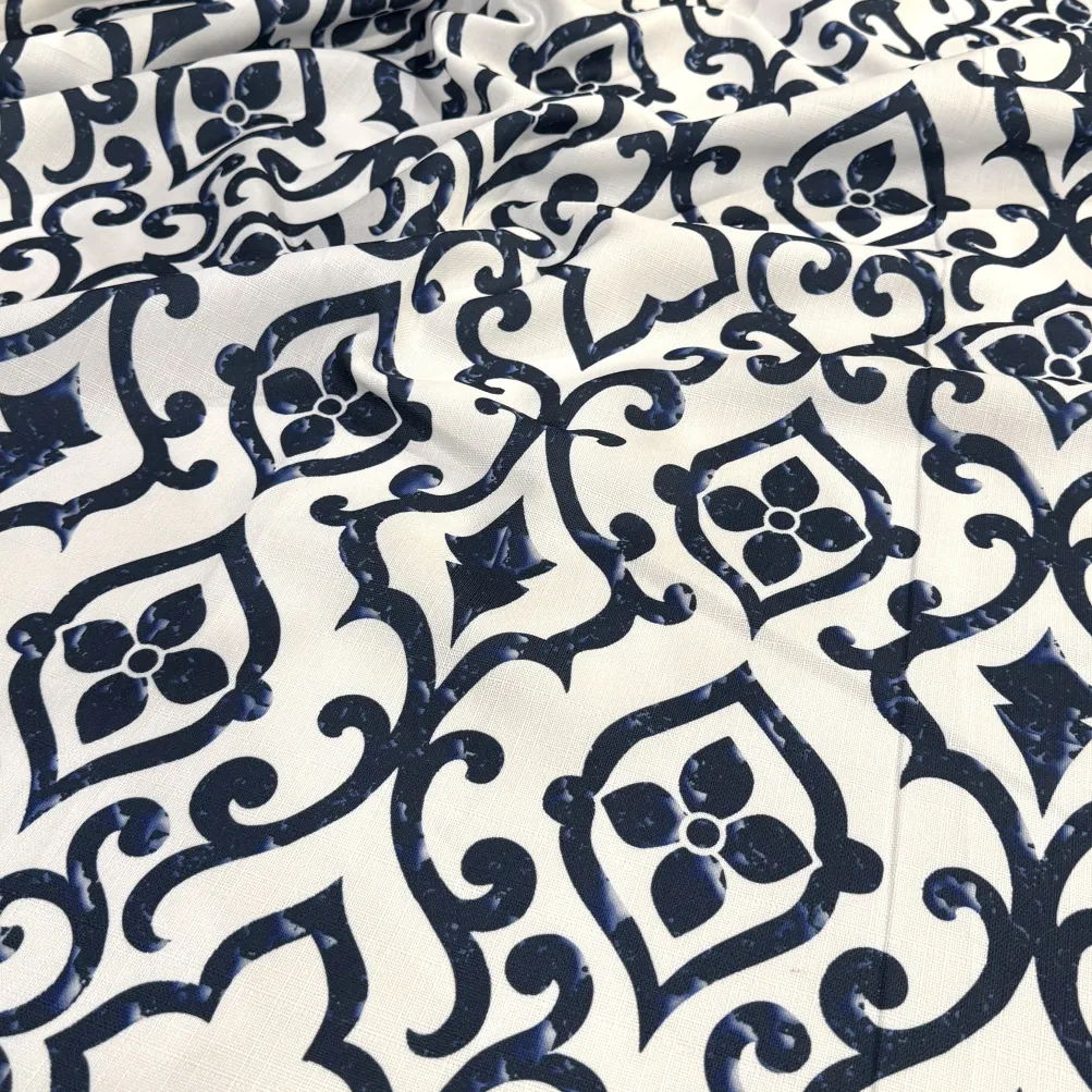 Portofino (Slub Print) Table Napkin in Navy