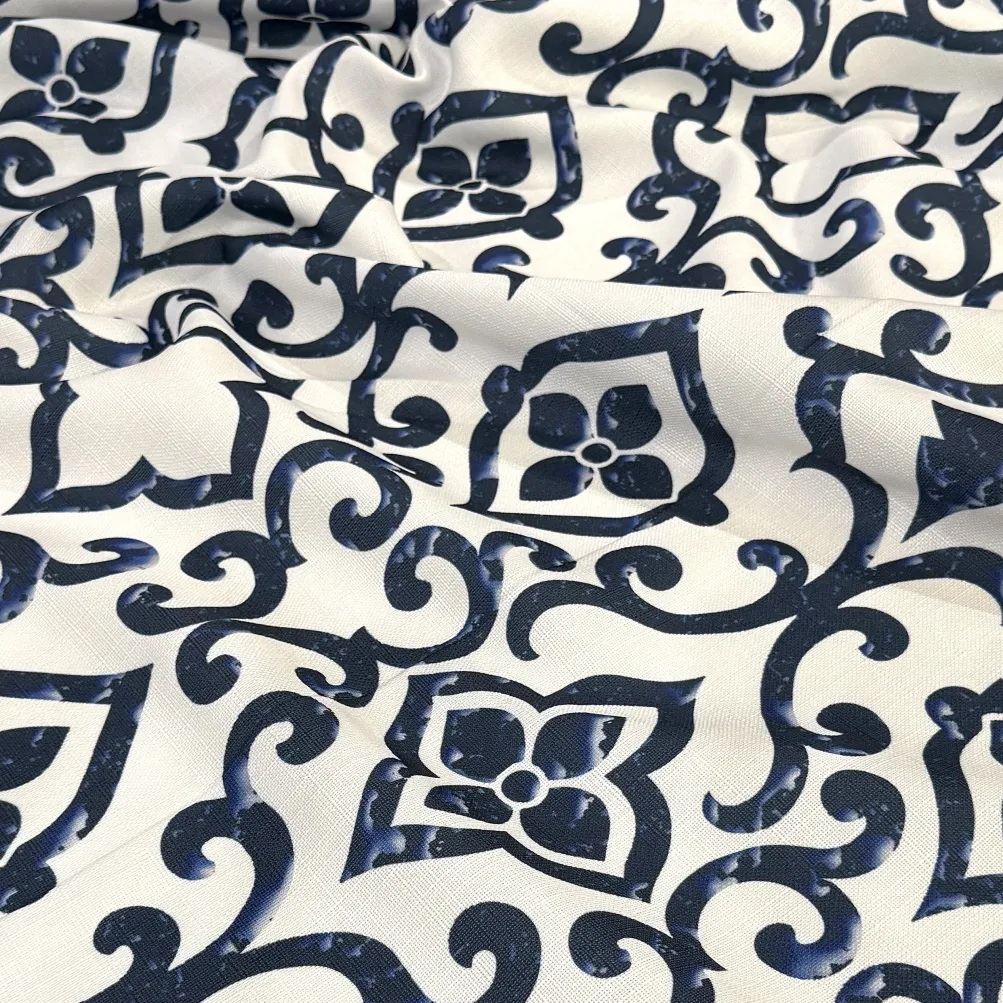 Portofino (Slub Print) Table Napkin in Navy