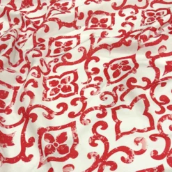 Portofino (Slub Print) Table Napkin in Red