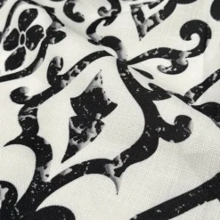 Portofino (Slub Print) Table Runner in Black