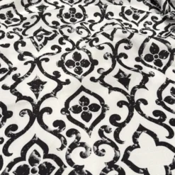 Portofino (Slub Print) Table Runner in Black
