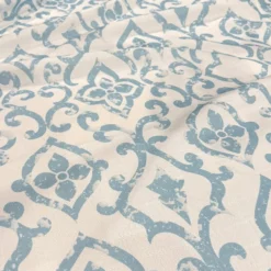 Portofino (Slub Print) Table Runner in Lt Blue