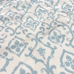 Portofino (Slub Print) Table Runner in Lt Blue
