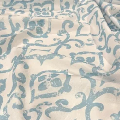 Portofino (Slub Print) Table Runner in Lt Blue