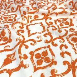 Portofino (Slub Print) Table Runner in Orange