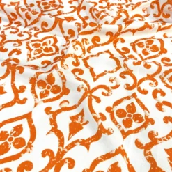 Portofino (Slub Print) Table Runner in Orange