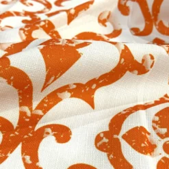 Portofino (Slub Print) Table Runner in Orange