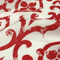 Portofino (Slub Print) Table Runner in Red