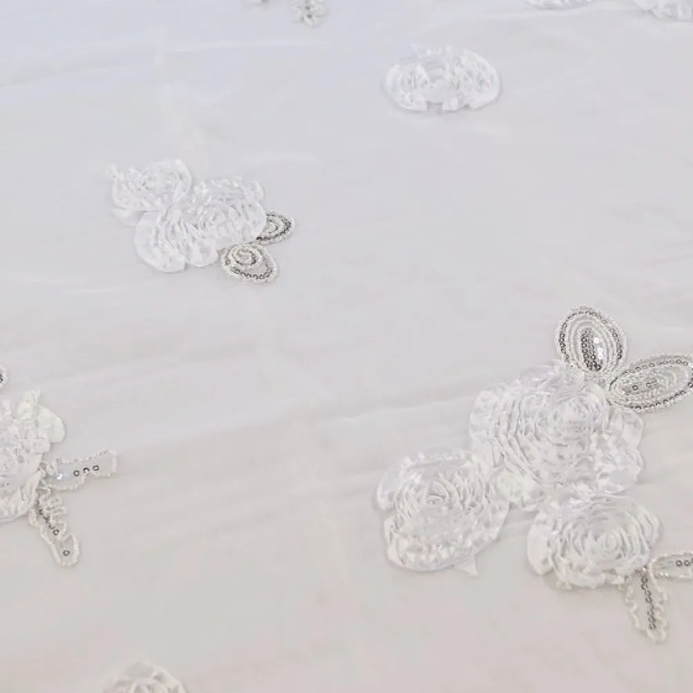 Posh Collection Table Runner in White
