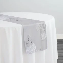 Posh Collection Table Runner in White