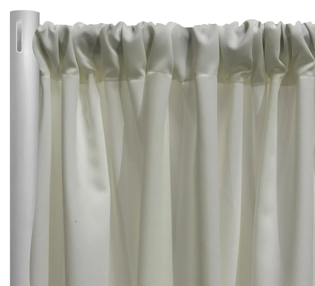 Premium Poly (Poplin) Drapery Panel in Ivory 1111