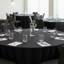 Premium Poly (Poplin) Table Linen in Black