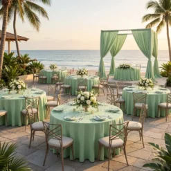 Premium Poly (Poplin) Table Linen in Sage 1152