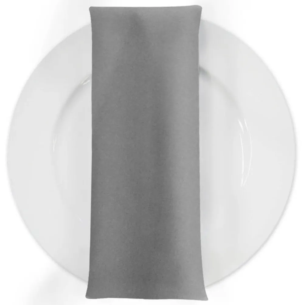 Premium Poly (Poplin) Table Napkin in Silver 1310