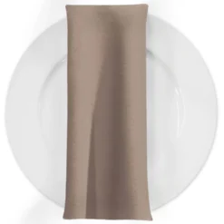 Premium Poly (Poplin) Table Napkin in Taupe D 1410