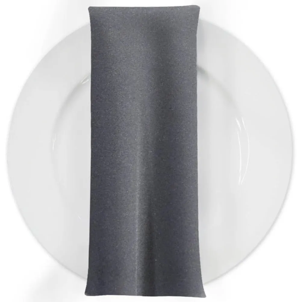 Premium Poly (Poplin) Table Napkin in Charcoal 1480