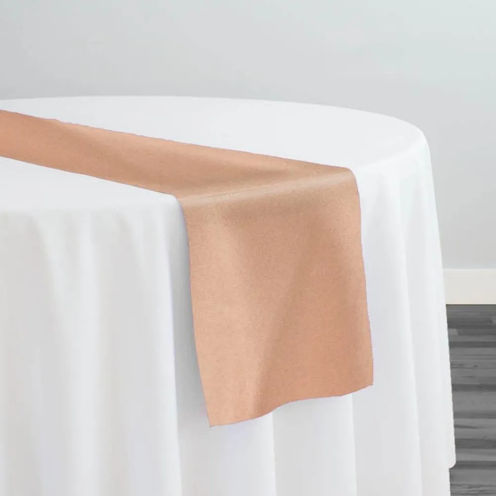 Premium Poly (Poplin) Table Runner in Peach 1177