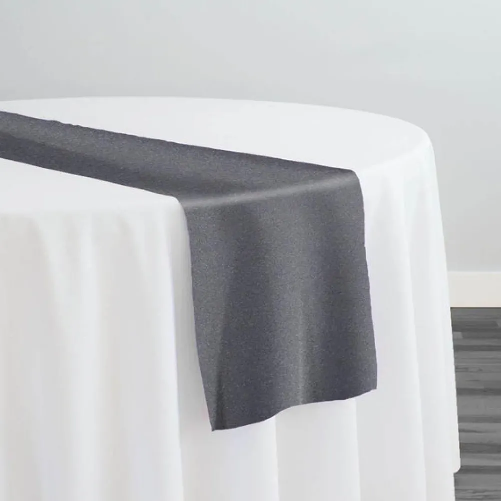 Premium Poly (Poplin) Table Runner in Charcoal 1480