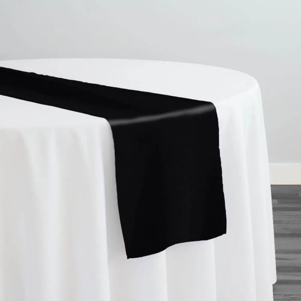 Premium Poly (Poplin) Table Runner in Black