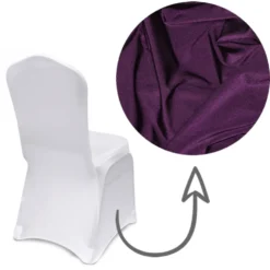 Premium Spandex Banquet Chair Cover in Raisin